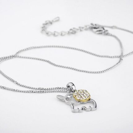 925 Silver Plated Original Swarovski Elephant Necklace M02120