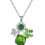 925 Silver Plated Original Swarovski Green Necklace M02111