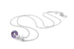 925 Silver Plated Original Swarovski Purple Necklace M02123