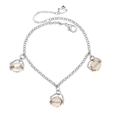 925 Silver Plated Original Swarovski Swan Bracelet M02106
