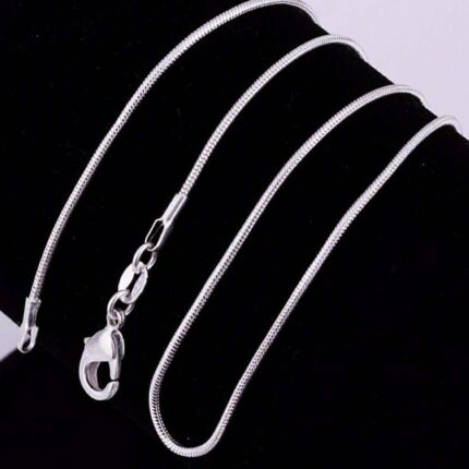 925 Silver Plated Snake 24 inch Chain M01518