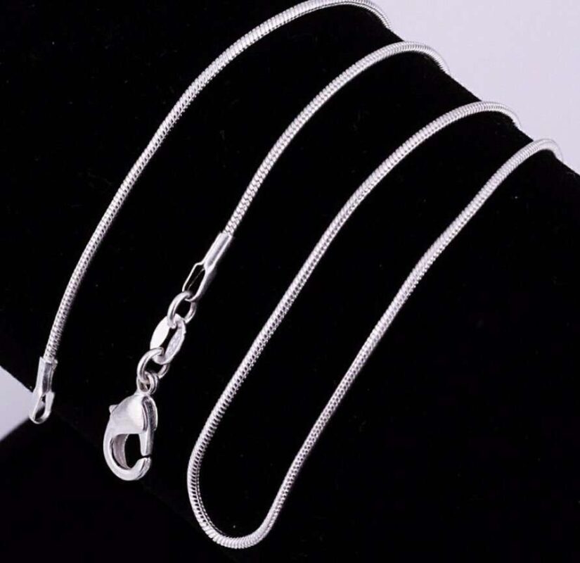 925 Silver Plated Snake 24 inch Chain M01518