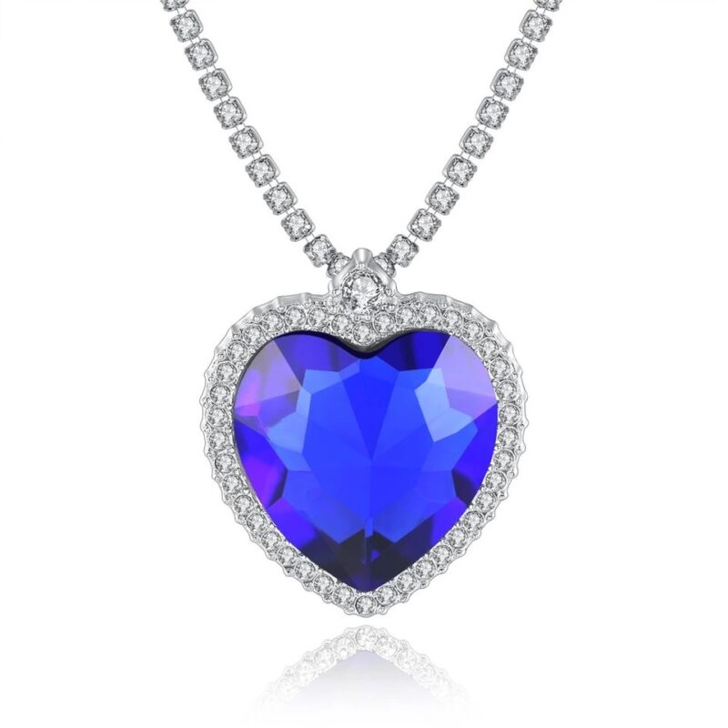 925 Silver Plated Swarovski Crystal Titanic Necklace M01675