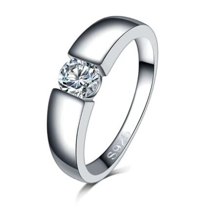 925 Silver Plated Zircon Stone Ring M01933