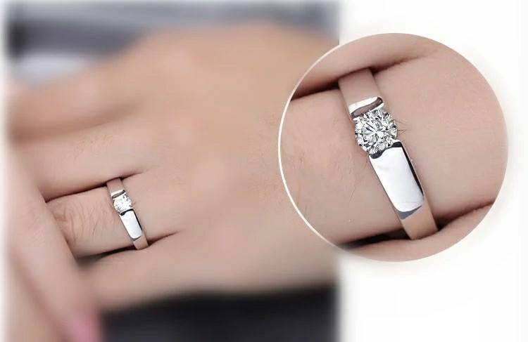 925 Silver Plated Zircon Stone Ring M01933