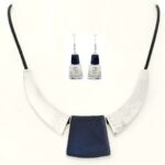 Alloy Nickle Free Enamel Blue Jewelry Set M00403