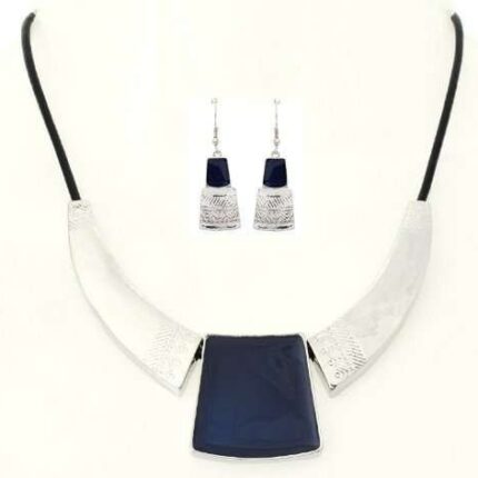 Alloy Nickle Free Enamel Blue Jewelry Set M00403