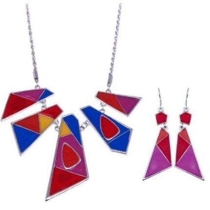 Alloy Nickle Free Enamel Red Jewelry Set M00388