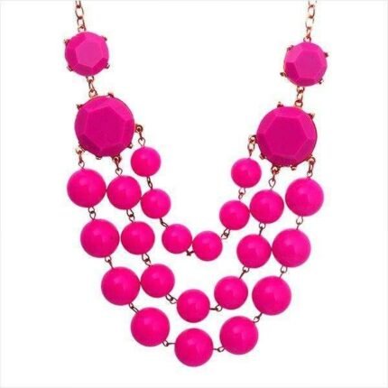 Bib Buble Statement Rose Necklace M00326