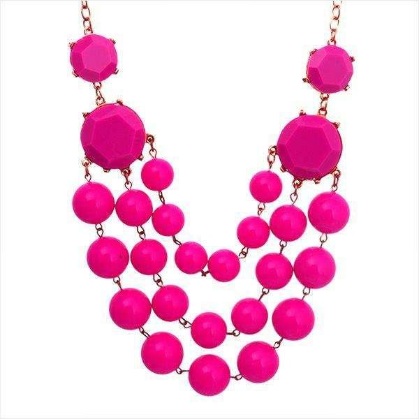 Bib Buble Statement Rose Necklace M00326