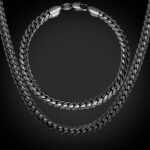 Black Gun Plated Environmental Friendly Copper Alloy Jewelry Set M01809