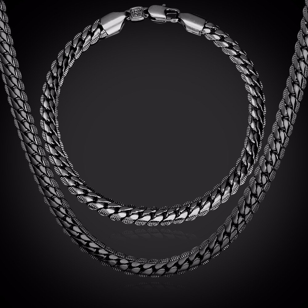 Black Gun Plated Environmental Friendly Copper Alloy Jewelry Set M01809 1 Black Gun Plated Environmental Friendly Copper Alloy Jewelry Set M01809