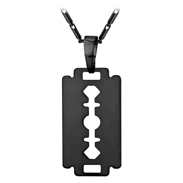 Black Gun Plated Environmental Friendly Copper Alloy Necklace M01905 1 Black Gun Plated Environmental Friendly Copper Alloy Necklace M01905