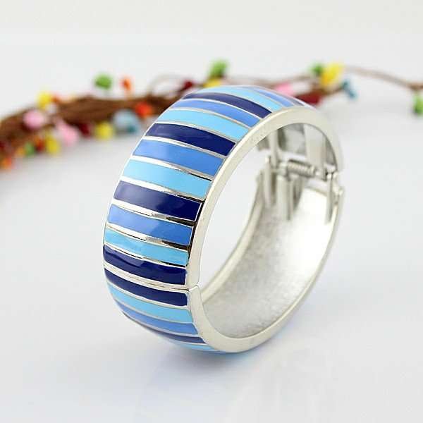 Enamel Adjustable Simple Alloy Bangle M00416 1 Enamel Adjustable Simple Alloy Bangle M00416