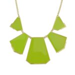 Enamel Nickle Free Geometric Collar Yellow Necklace M00422
