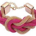 Fashion Gold Plated Pink Bracelet M01516