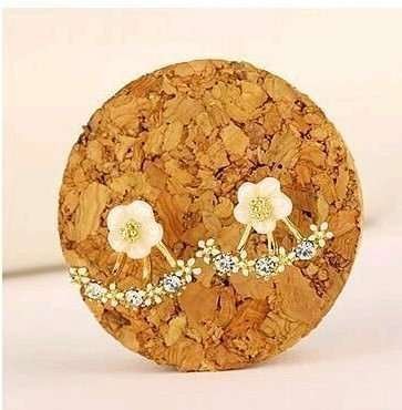 Gold Plated Crystal Earrings M02010