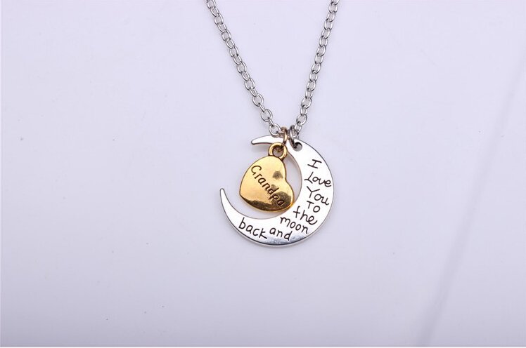 I Love You To The Moon and Back GrandPa Lover Necklace M01325