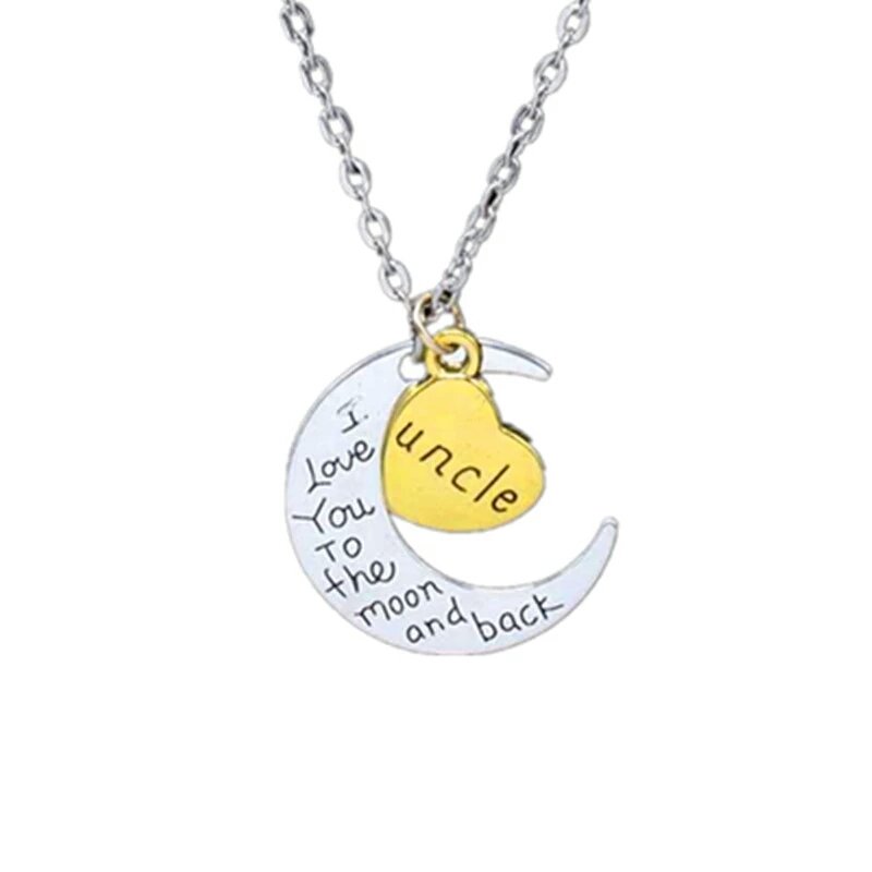 I Love You To The Moon and Back Uncle Lover Necklace M01328 1 I Love You To The Moon and Back Uncle Lover Necklace M01328