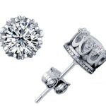 Imperial Crown Zircon Crystal Stud Earrings M00651