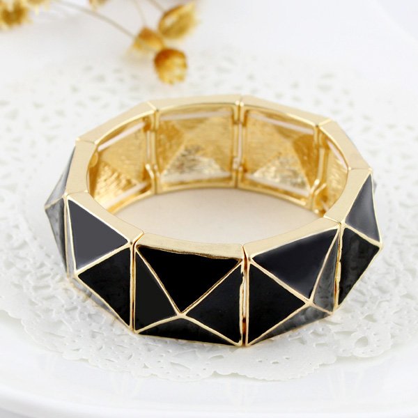 Nickle Free Delicate Black Enamel Bangle M00426