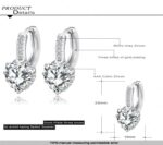 Platinum Plated 3 Times Cubic Zirconia Romantic Hoop Earrings M01530