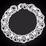 Platinum Plated Environmental Friendly Copper Alloy Bracelet M01629