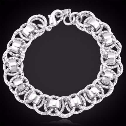 Platinum Plated Environmental Friendly Copper Alloy Bracelet M01629