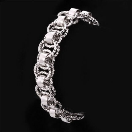 Platinum Plated Environmental Friendly Copper Alloy Bracelet M01629
