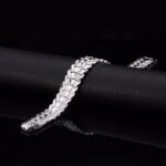 Platinum Plated Environmental Friendly Copper Alloy Bracelet M01638