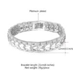 Platinum Plated Environmental Friendly Copper Alloy Bracelet M01640