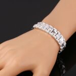 Platinum Plated Environmental Friendly Copper Alloy Bracelet M01640