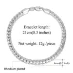 Platinum Plated Environmental Friendly Copper Alloy Bracelet M01812