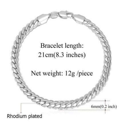 Platinum Plated Environmental Friendly Copper Alloy Bracelet M01812
