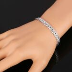 Platinum Plated Environmental Friendly Copper Alloy Bracelet M01812