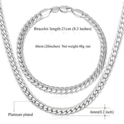 Platinum Plated Environmental Friendly Copper Alloy Jewelry Set M01810