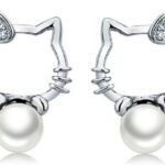 Platinum Plated Hello Kitty Beads Earrings M01254