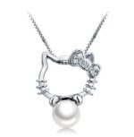 Platinum Plated Hello Kitty Beads Necklace M01255