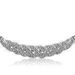 Platinum Plated Zircon Crystal Necklace M00731