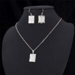 Real Platinum Plated Allah 26 Gram Luxury Austrian Rhinestone Jewellery Set M01469