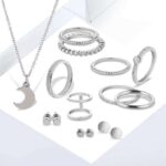 Silver Plated Crystal Jewelry Set M02040