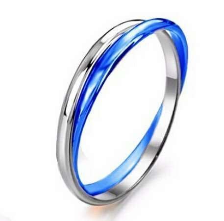 Silver Plated Titanium Steel Brand Ring M01488 1 Silver Plated Titanium Steel Brand Ring M01488