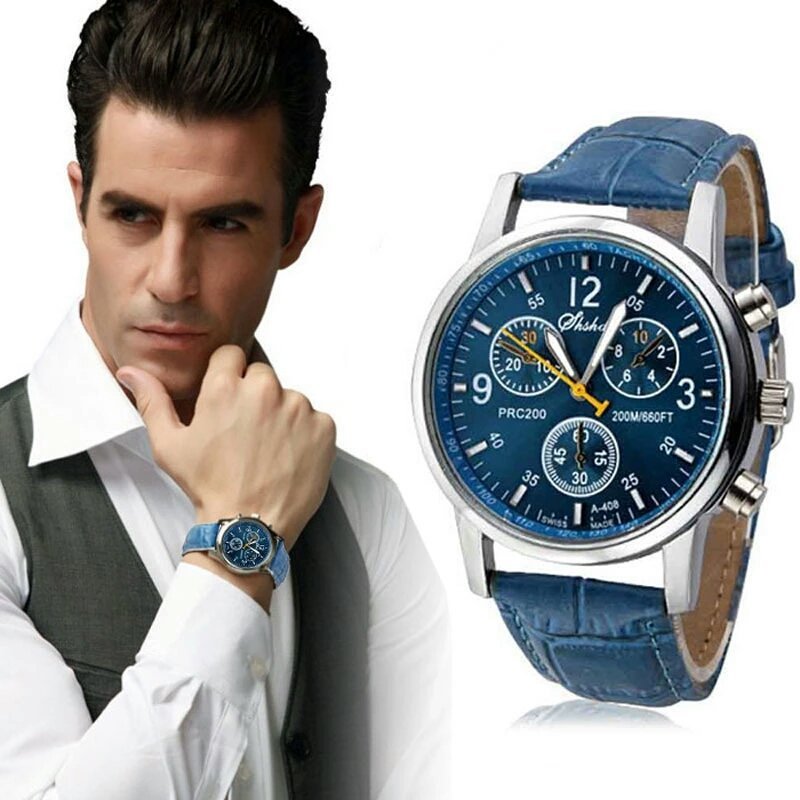 ShShd Original Blue Leather Watch M01843 1 ShShd Original Blue Leather Watch M01843