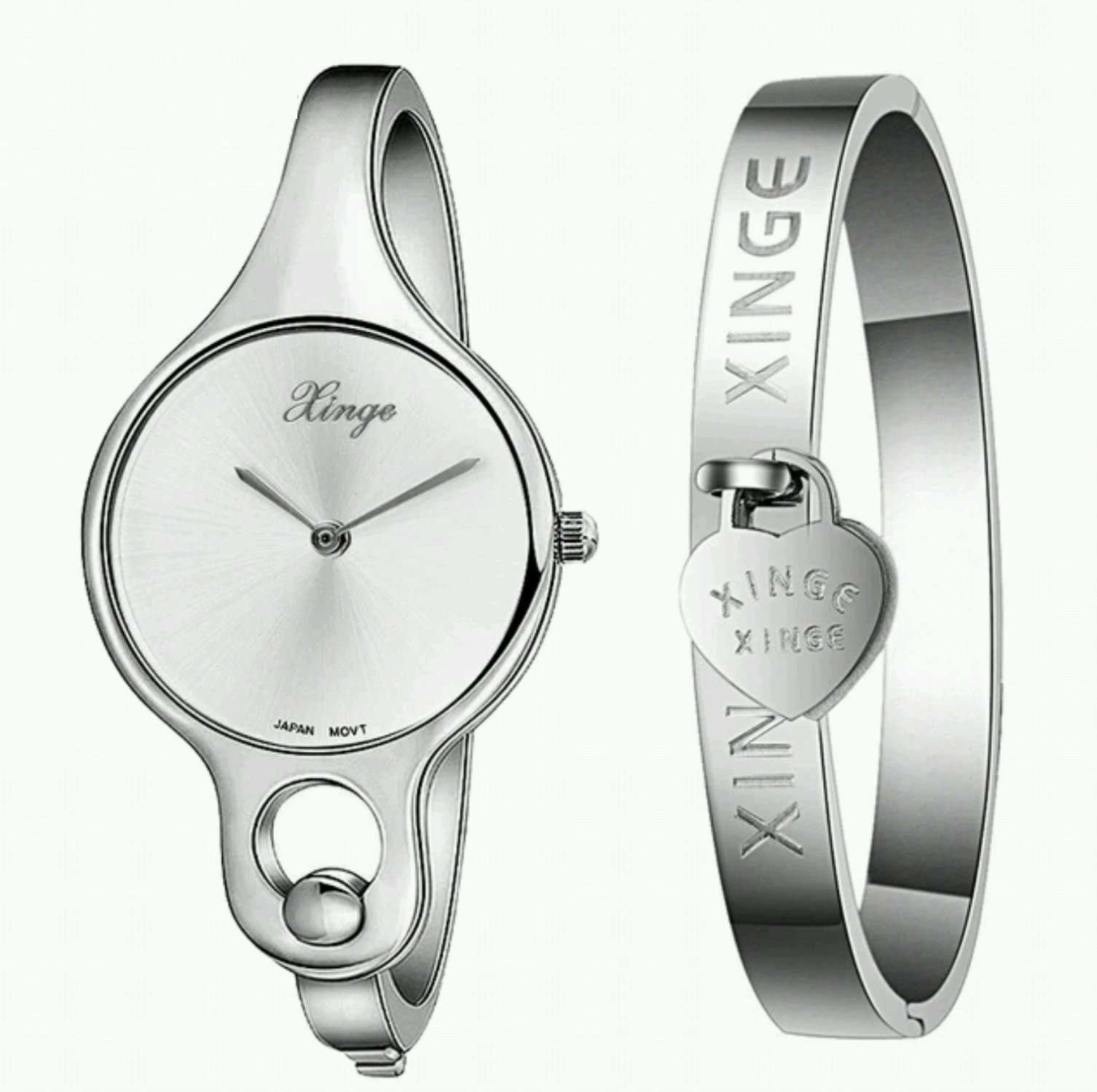 Xinge 18K White Gold Plated Original Watch Set M01870 1 Xinge 18K White Gold Plated Original Watch Set M01870