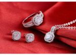 925 Sterling Silver Austrian Crystal Jewelry Set M01913