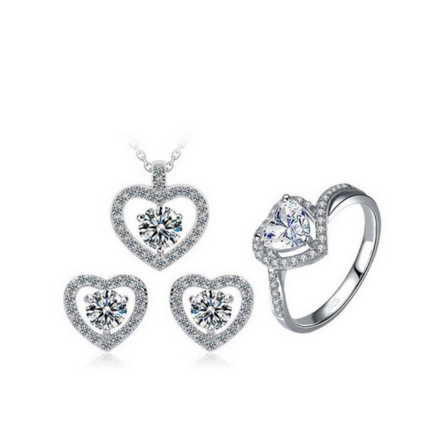 925 Sterling Silver Austrian Crystal Jewelry Set M01920 1 925 Sterling Silver Austrian Crystal Jewelry Set M01920