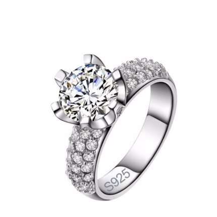 925 Sterling Silver Austrian Crystal Ring M01922