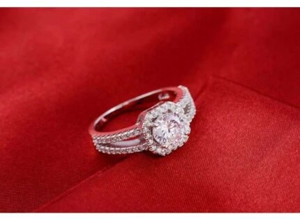 Pure 925 Sterling Silver 3 Carat CZ Diamonds Wedding Never Fade Ring M01389