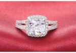 Pure 925 Sterling Silver 4 Carat CZ Diamonds Wedding Never Fade Ring M01393