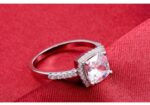 Pure 925 Sterling Silver 4 Carat CZ Diamonds Wedding Never Fade Ring M01400